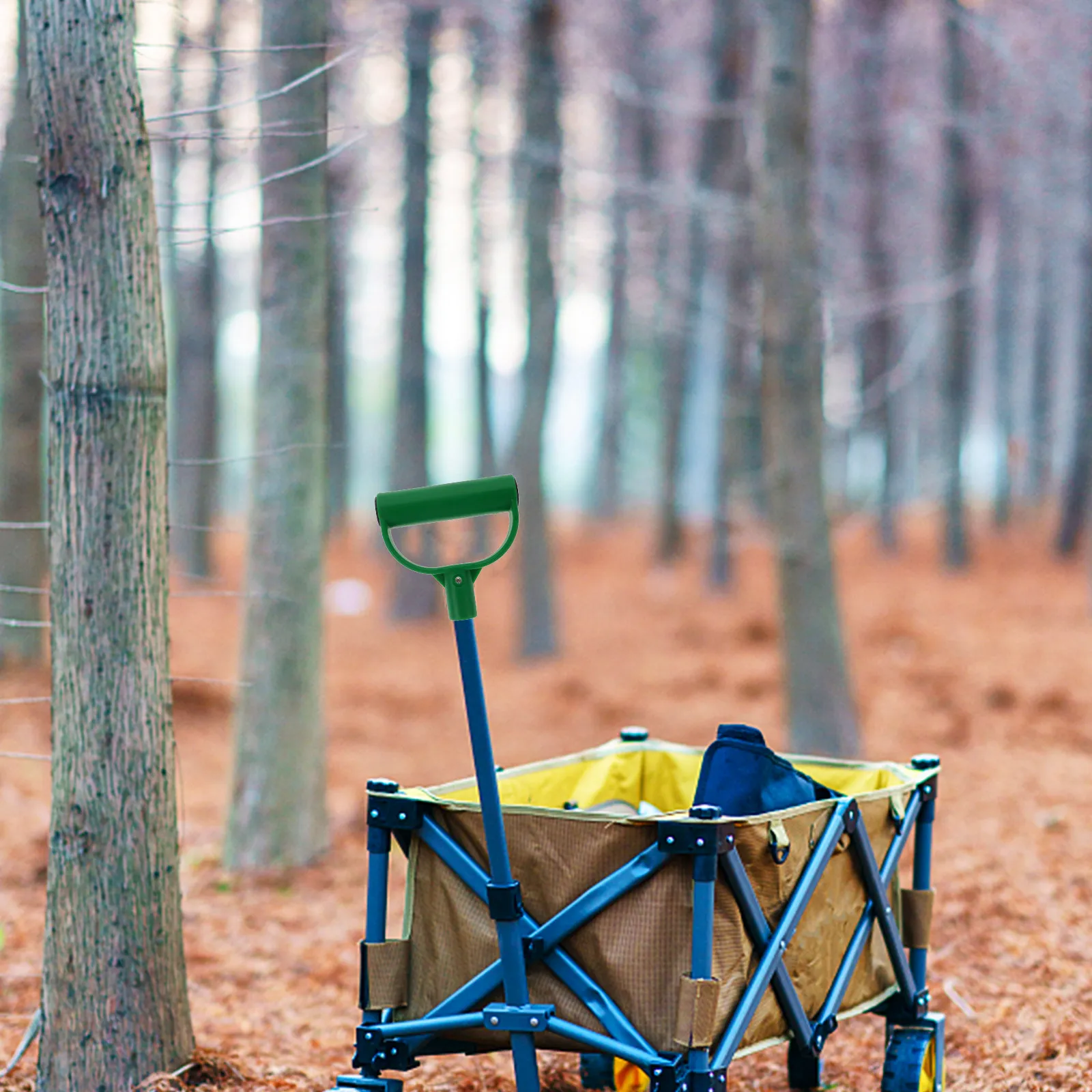 

Camping Cart Handle Replacement Ergonomic Plastic Push Handle for Wagon Trolley Outdoor Gear Accessory Sturdy Comfort