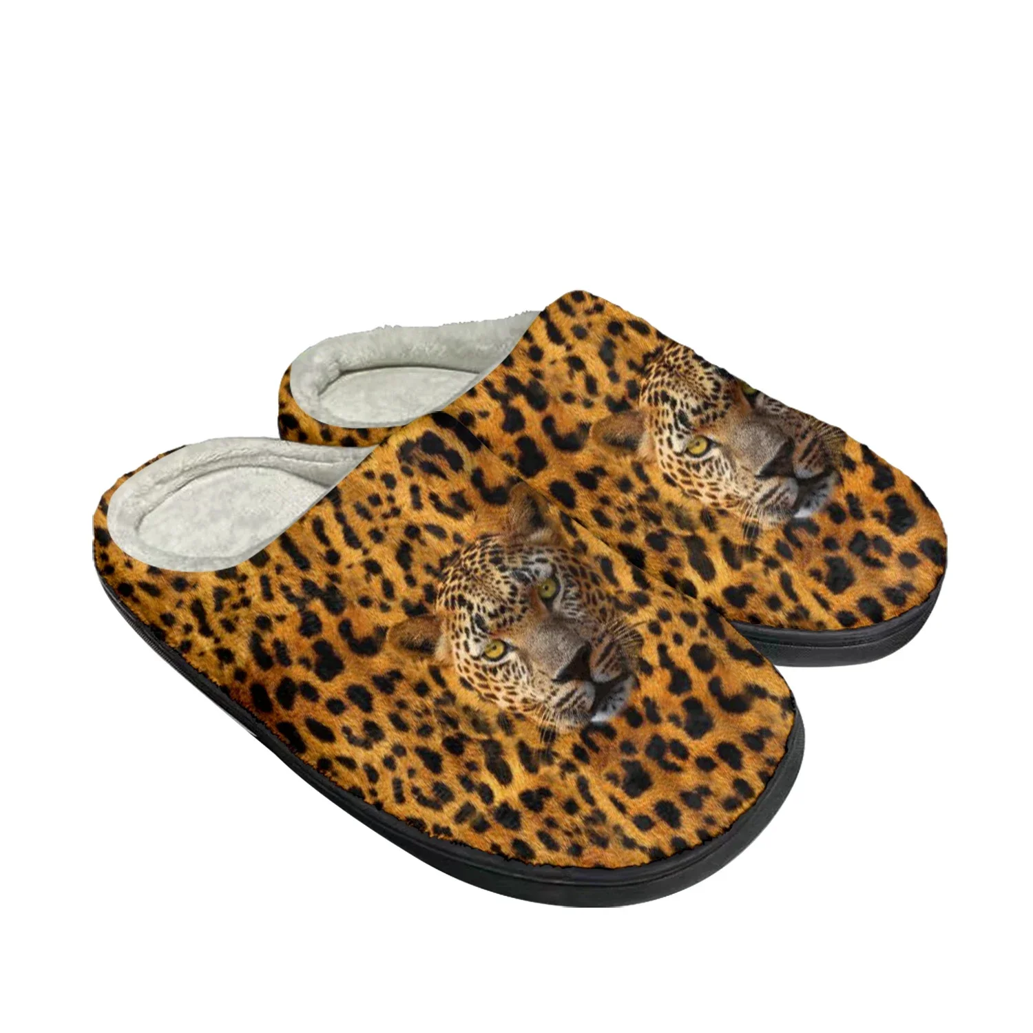 Pantuflas de algodón para el hogar con diseño de panda, leopardo, tigre, lobo y perro, pantuflas de felpa para hombre y mujer, pantuflas casuales para dormitorio, cálidas, térmicas, para uso interior, zapatos personalizados