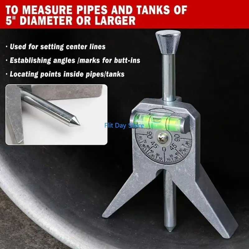 F92C POPABER PIPE CENTER PENCOBER PENCARIAN PENCARIAN PLUMBING Marker Bubble Leveler Tool