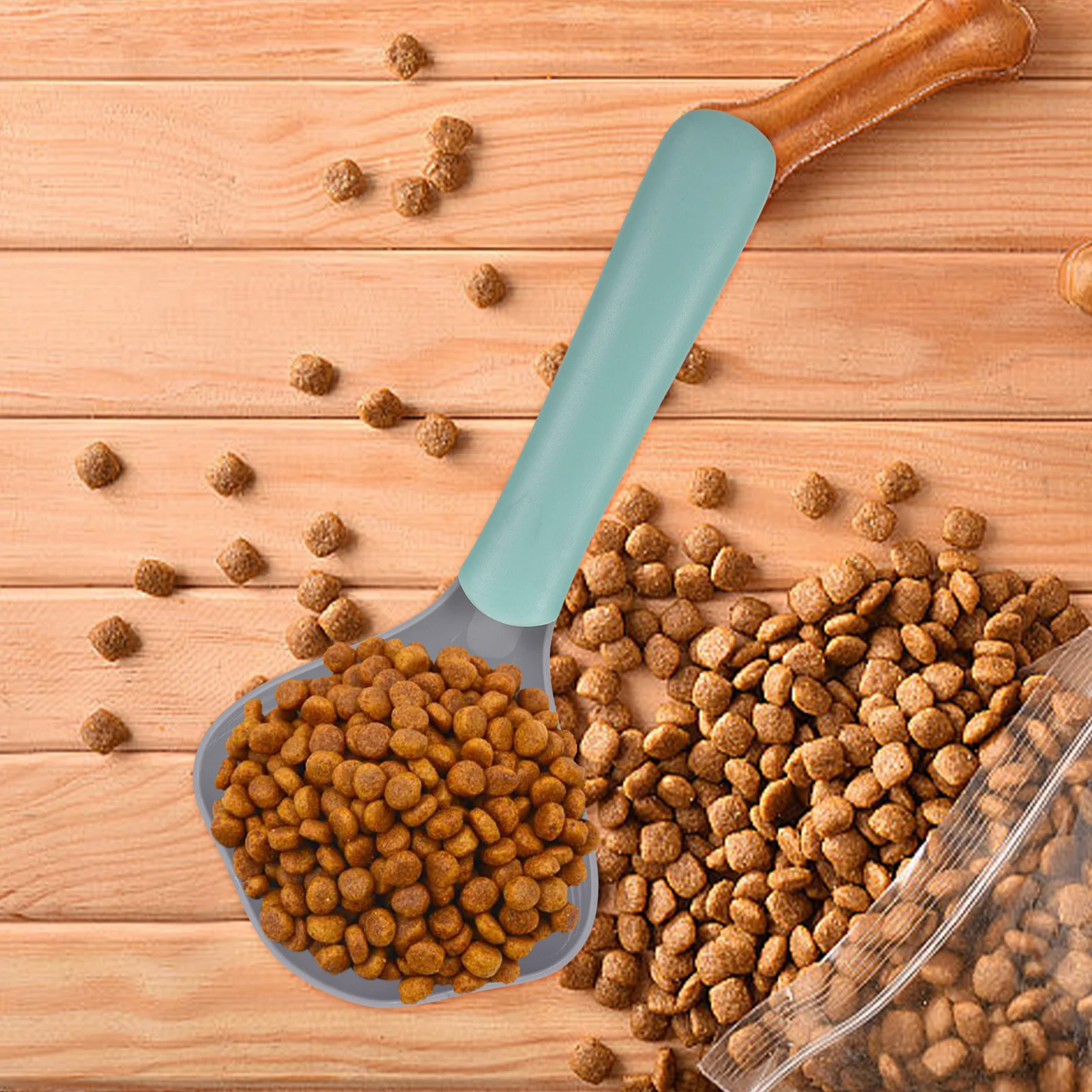 

Dog Food Scoop Measuring Cup Portable Spoon for Small Pets Easy Clean Reusable ABS Cat Dog Food Tool Feeding Holder