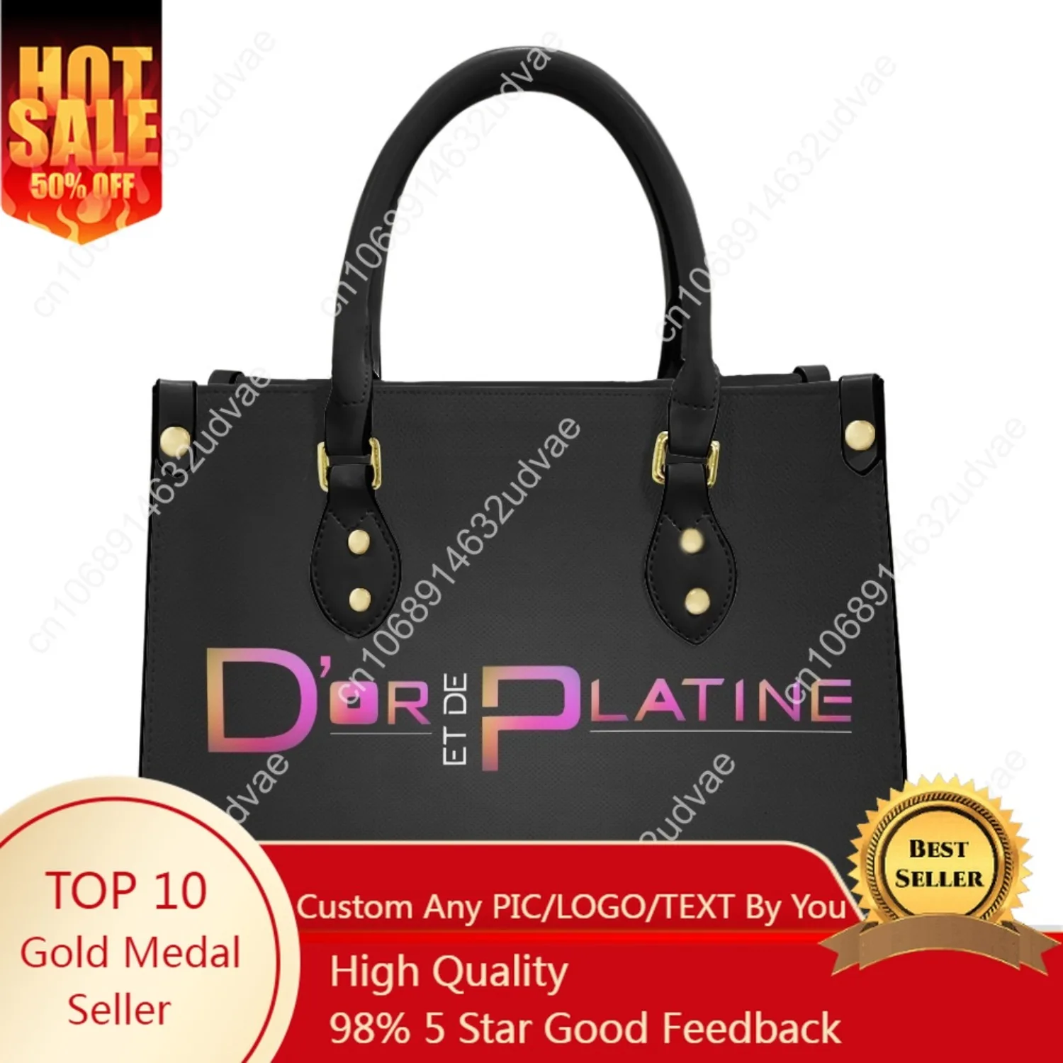 

Rapper JUL C'est Pas Des Lol Tote Bag Purse Womens Mens Personalized Text Image PU Leather Handbag Business Shopping Gift Bags