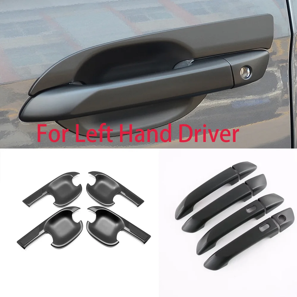 For Isuzu D-MAX DMAX 2021 2022 2023 ABS Carbon Fiber Car Door Handle Catch Frame Bowl Cover Trim Sticker Styling Accessories