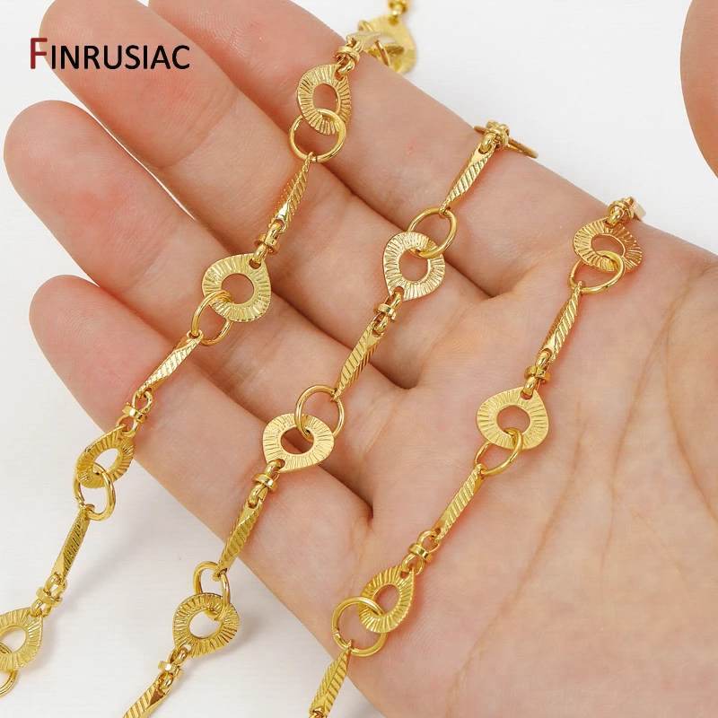 

18K Gold Plated Brass Sprial Link Chain,High Quality Metal Chain for DIY Jewelry Necklace Bracelet Making Accessories