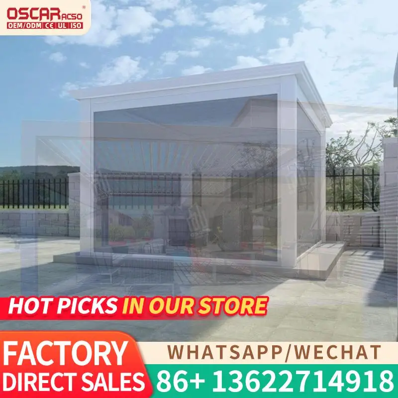 Gazebo rectangular para exteriores con tapa dura de aluminio motorizado 10x10 para todas las estaciones con techo de pantalla para pérgola de jardín, patio y patio trasero