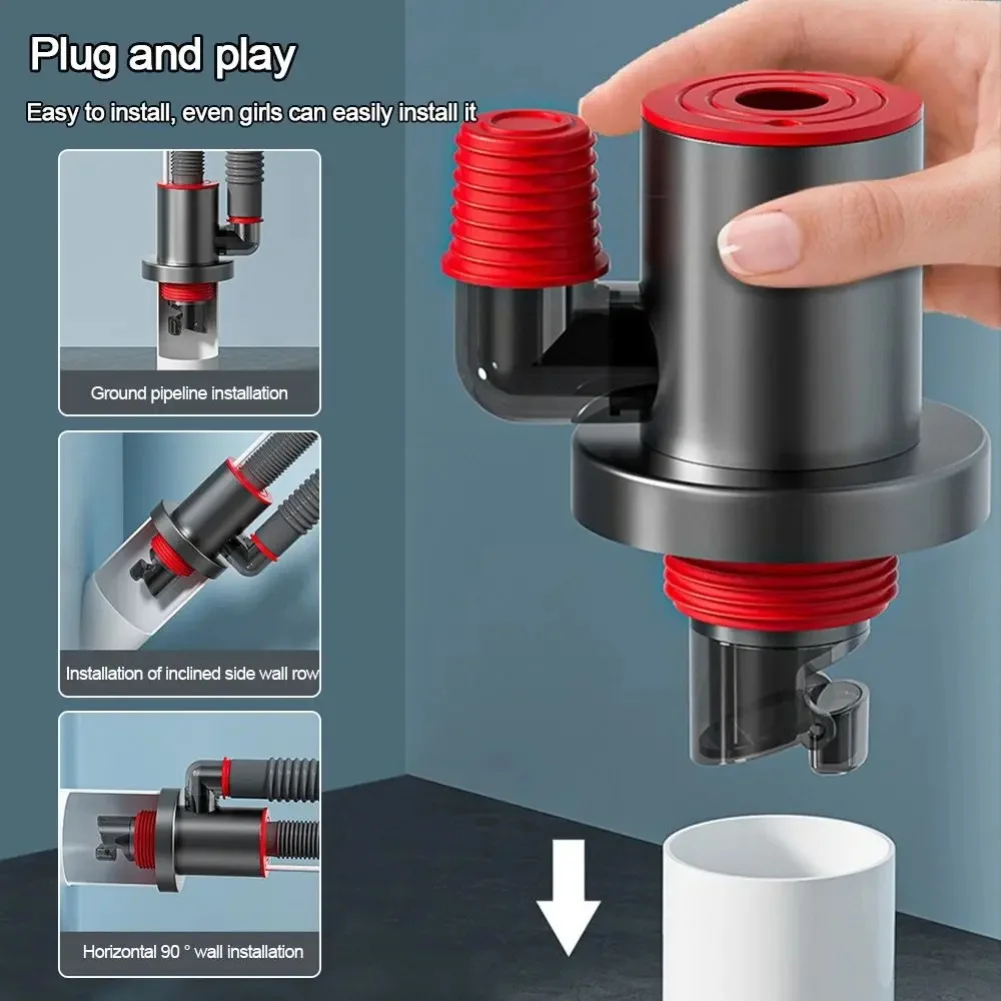 Stainless Steel Tee Fitting for Kitchen Drain Pipes Featuring Anti-Smell Design and Multi-Layer Silicone Sealing