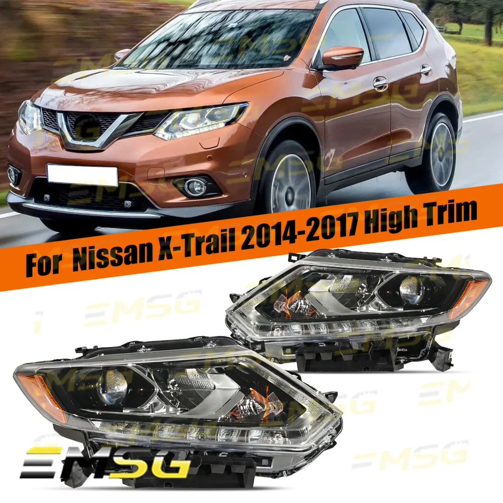 Front Headlight Assembly For Nissan X-Trail T32 Rogue 2014 2015 2016 2017 US Version Car accessories High‑Config Lamp 260104BA5A