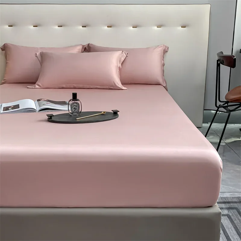 

120/150/180*200CM Solid Color Pink Bedspread Antislip Coverlet Smooth Comfortable Summer Spring Fitted Sheet M025-16