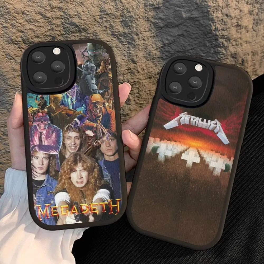 

Music Band M-Megadeth Phone Case For IPhone 16 15 14 13 12 11 Pro Max Plus Leather Shockproof Cover