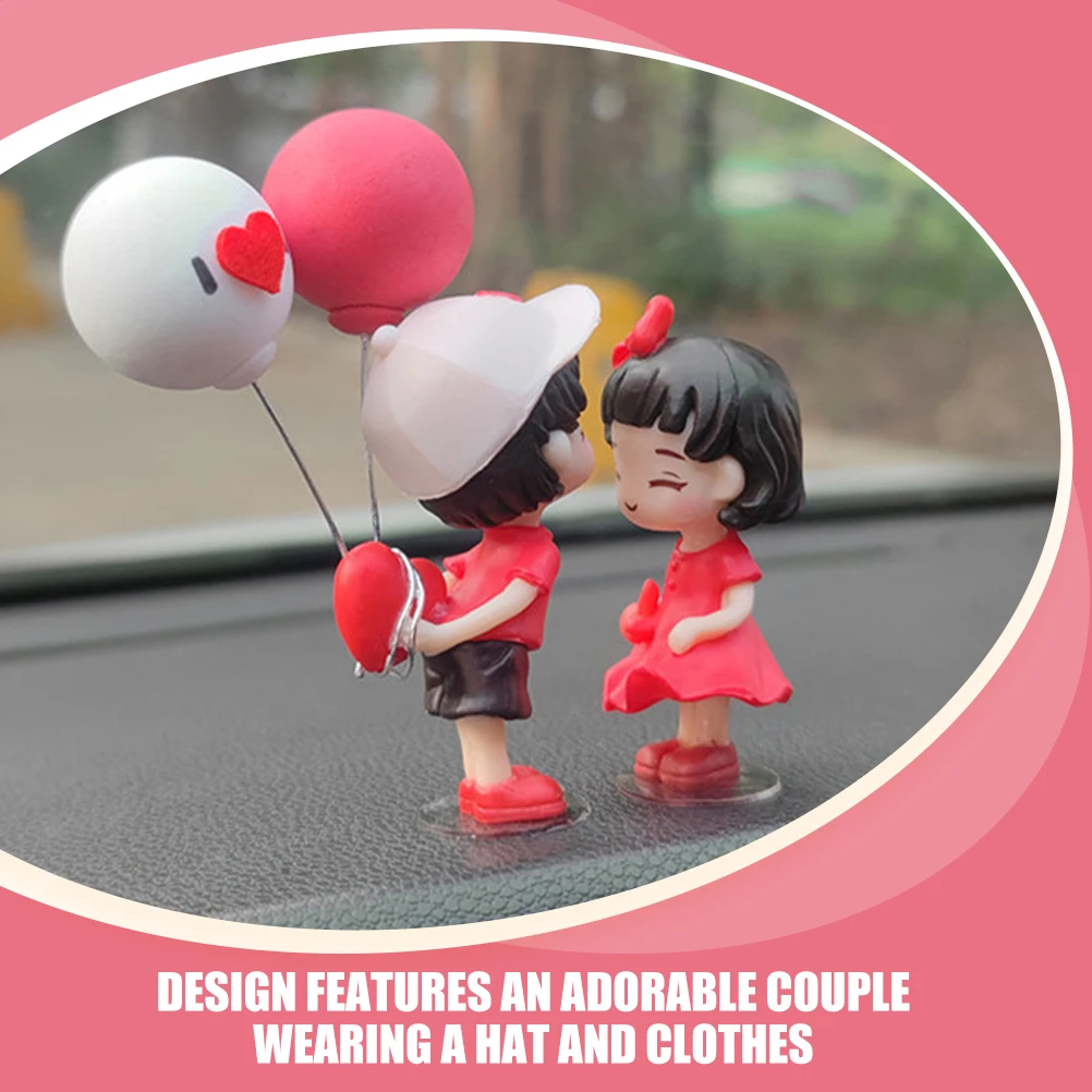 

1 set 1 Set Dashboard Ornament Cute Couple Car Decor Aesthetic Interior Decoration Romantic Accessories Balloon Design Ergonomic