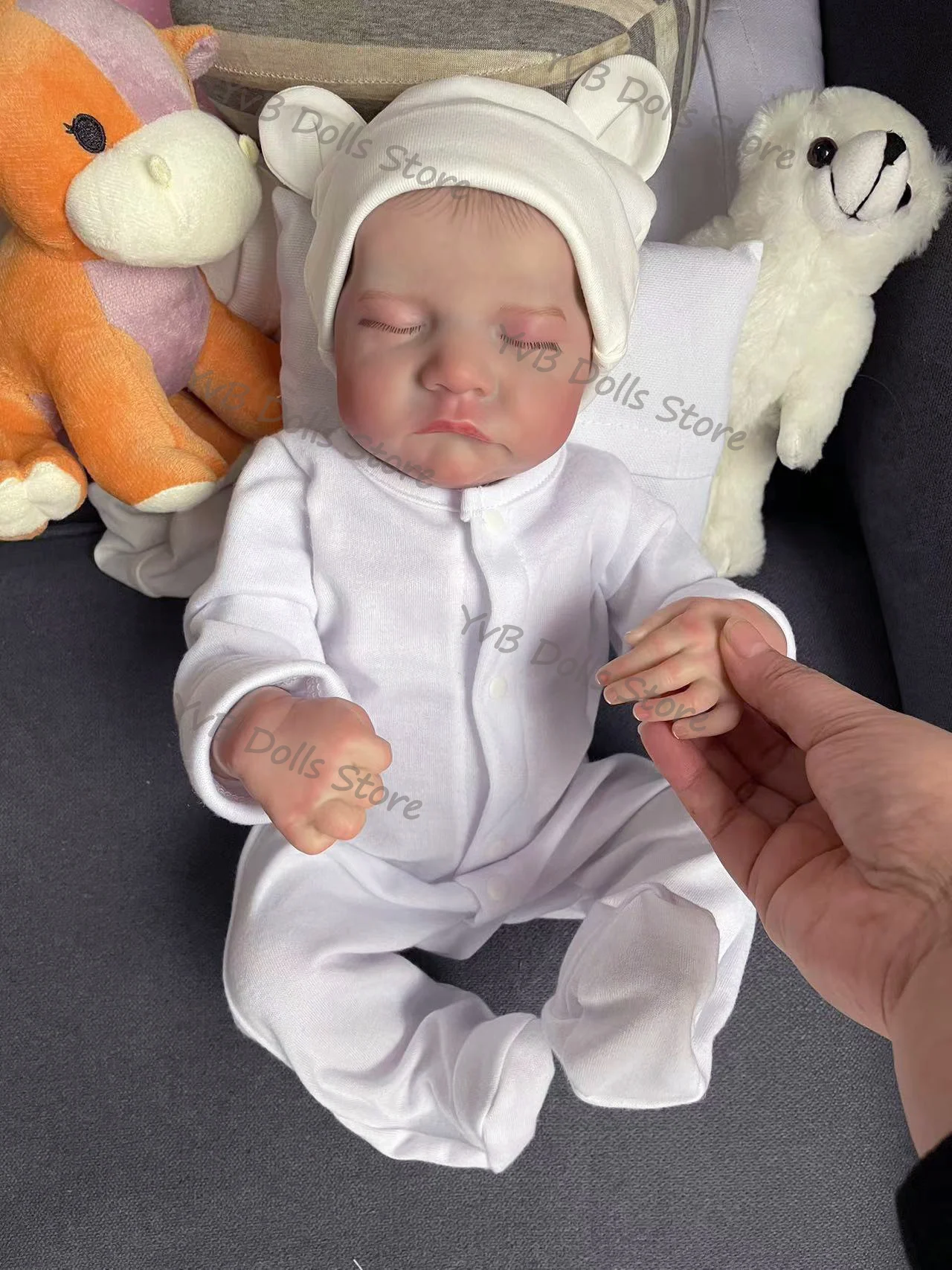 

19inch Levi Sleeping Full body & Cloth body Reborn Baby Dolls Soft Touch with 3D Painted Skin Visible Veins Collectible Art Doll