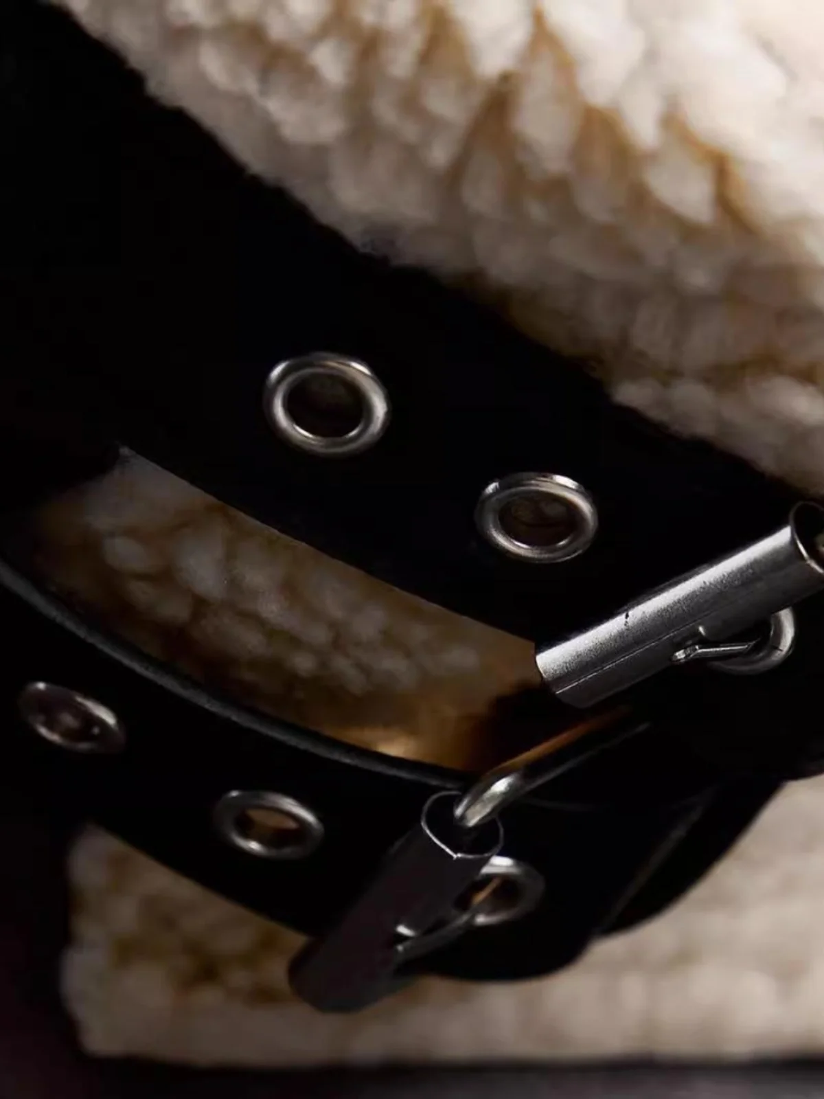 ملابس خارجية لراكبي الدراجات النارية ذات ياقة على الوجهين طويلة Sve من الجلد والفرو Jaet ملابس خارجية للخريف والشتاء وصل حديثًا 8073263