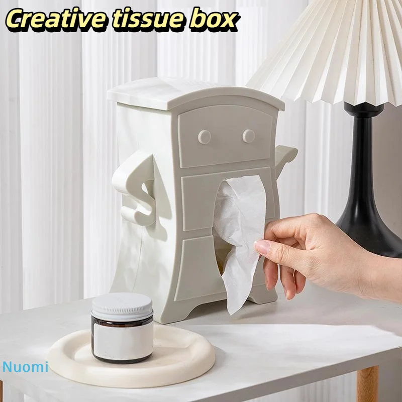 

Creative tissue box Kitchen Desktop Napkin Storage Box Bedroom Cabinet Tissue Case Towel Storage Container Desktop decorations