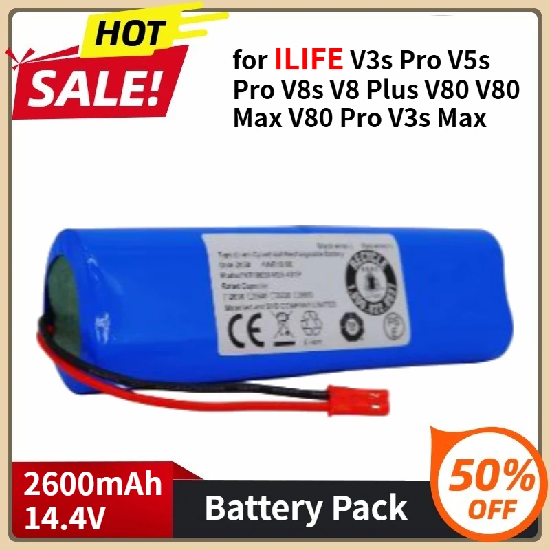 

PX-B010 Li-lion Battery for ILIFE V3s Pro V5s Pro V8s V8 Plus V80 V80 Max V80 Pro V3s Max 18650 2600mAh 14.4V Battery