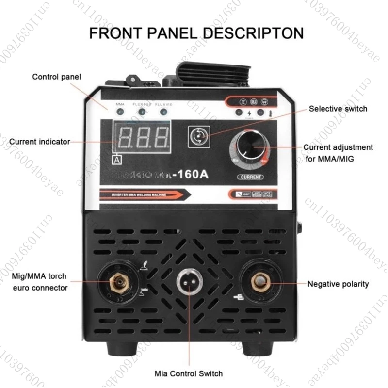 120A 220V with Accessories 1kg Gasless 160A Welding Machine