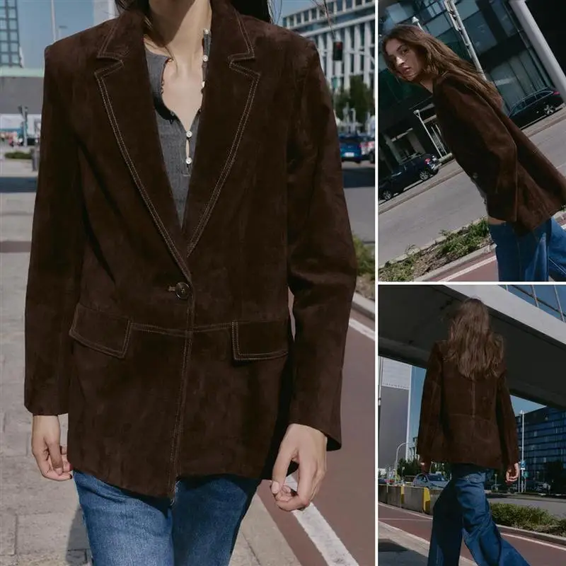 Manteau de costume à jambe droite Jaet sur mesure, fermeture à bouton unique, Long, collection automne-hiver Faion pour femmes