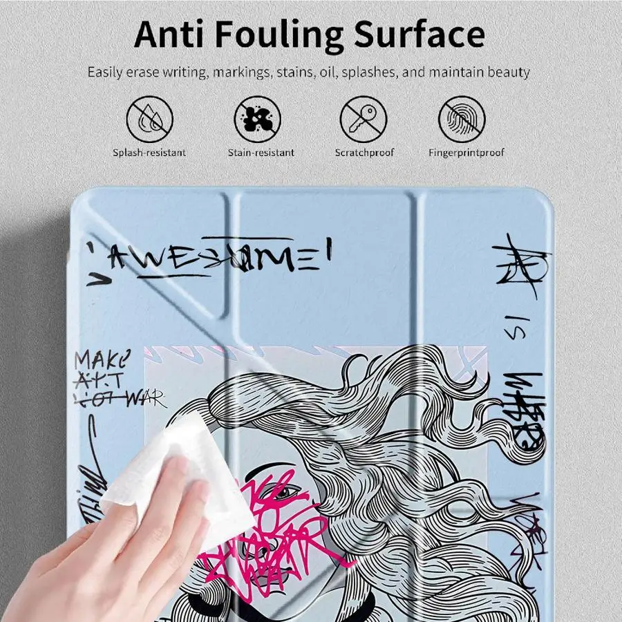 Tablet Case For iPad Pro 2025 Mini 6 7 Pro 11th 10th 9th 8th 7th 12.9inch Air 4 5 M3 M2 1 2 M4 11inch Y-Fold Holder Cover