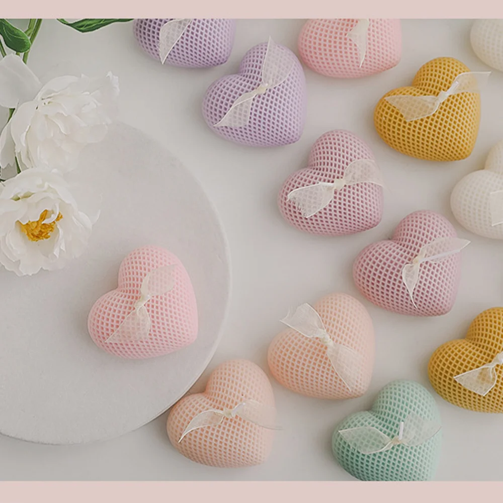 1Pc Valentine's Day Make Heartwarming Scented Candle,Ins Heart Love Aromatherapy Candles for Home Fragrance Confession Gift Pink
