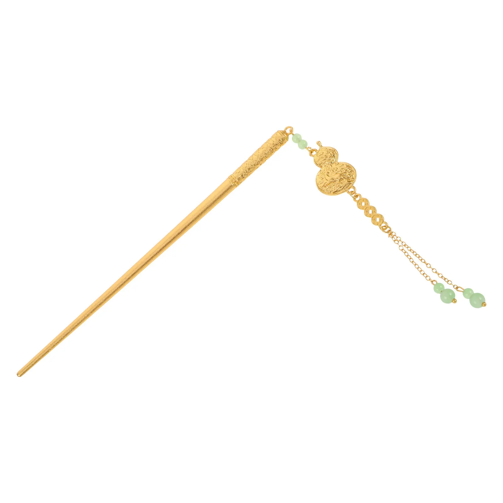 

Винтажная золотая заколка-тыква с изящной кисточкой, китайская традиционная шпилька для прически, ретро-аксессуар для волос для женщин, для элегантных причесок