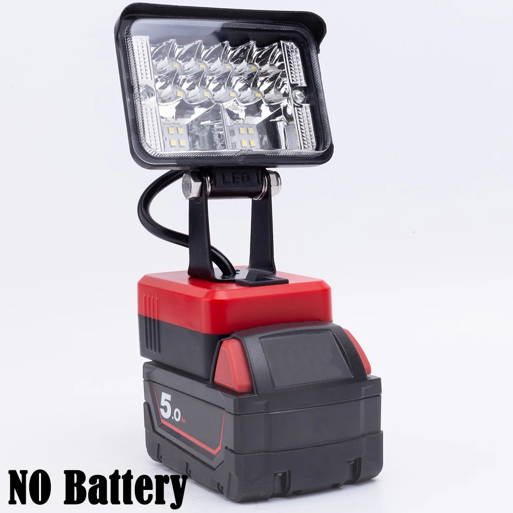 Wireless LED Work Light for Milwaukee 18V Lithium Battery Portable Outdoor Lamp Fishing Travel Light  (Not include battery)