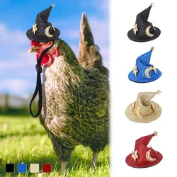 Divertente cappello di pollo Mini cappello caschi di pollo accessori cappello a cilindro di piume gallo anatra pappagallo criceto pollame sfilata di moda abbigliamento