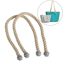 Obag-Asa de cuerda de cáñamo para mujer, correa de mano de 65cm, accesorios de bolso, de silicona, estilo de bolso