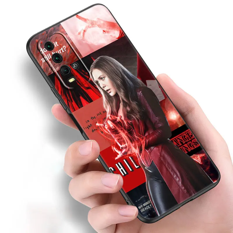 Marvel Wanda Black Phone Case For funda Xiaomi Redmi Note 12 11 11S 11T 10 10T 5G 10S 9S 9 8T Pro 11A A1 Plus Silicone Cover