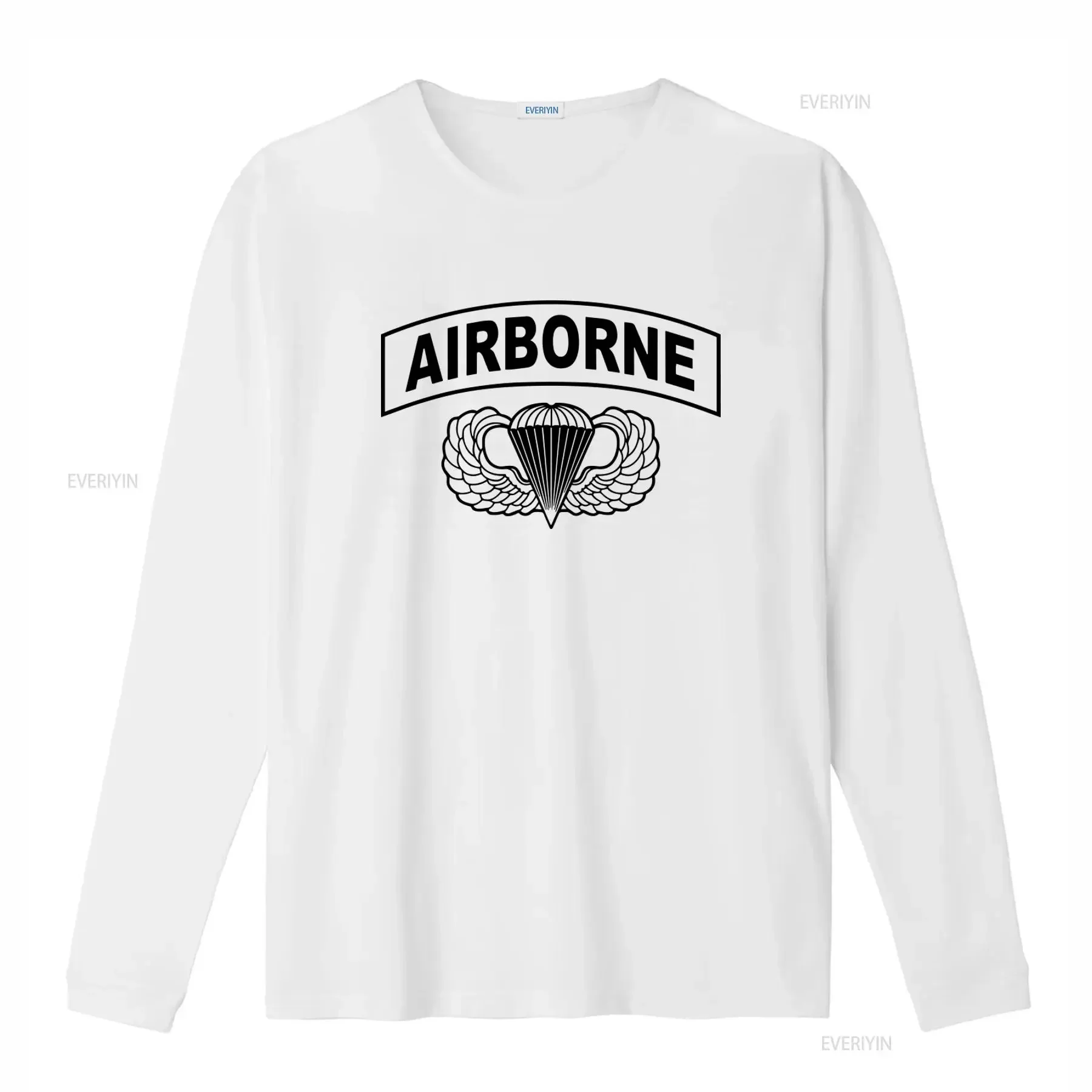 Airborne Hardcore Paratrooper Jump Wings 82nd 101st T Shirt Print Military Style vintage Washed Stretched Slightly fashion