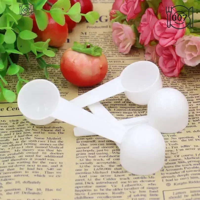 5/10pcs/set 10ml 5g Reusable Food Grade Spoon Plastic Measuring  Scoop PP Measure Spoon Milk Coffee Teaspoon Milk Powder Kitchen