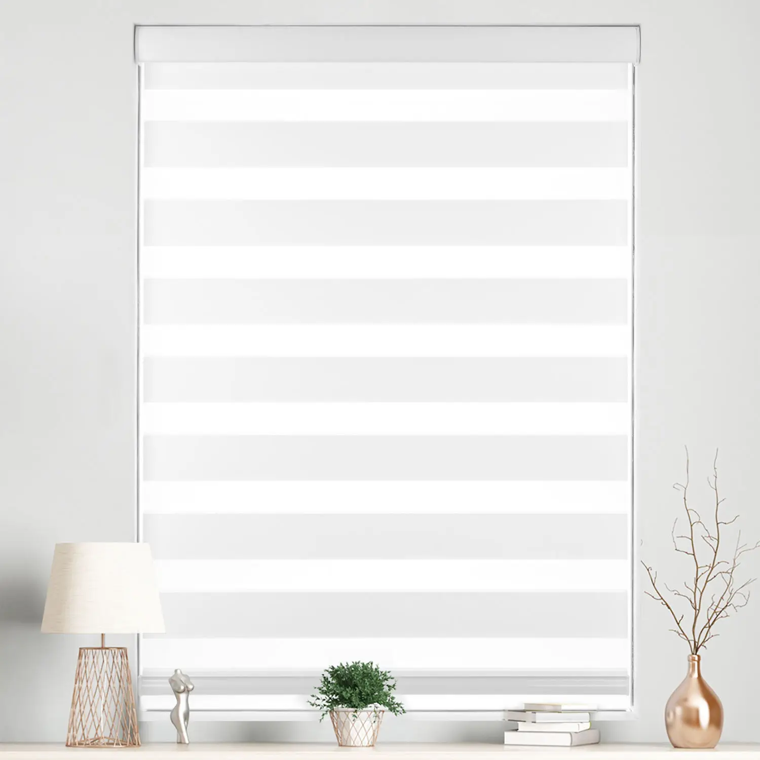 New Style Modern Custom Size Polyester Waterproof Blackout Zebra Blinds For Bedroom Office Windows