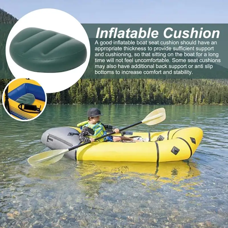 Kayak Seat Cushion PVC Kayak Seat Pad Thick Water Resistant Fishing Kayak Seat For Sit In Kayak Camping Water Sports Outdoors