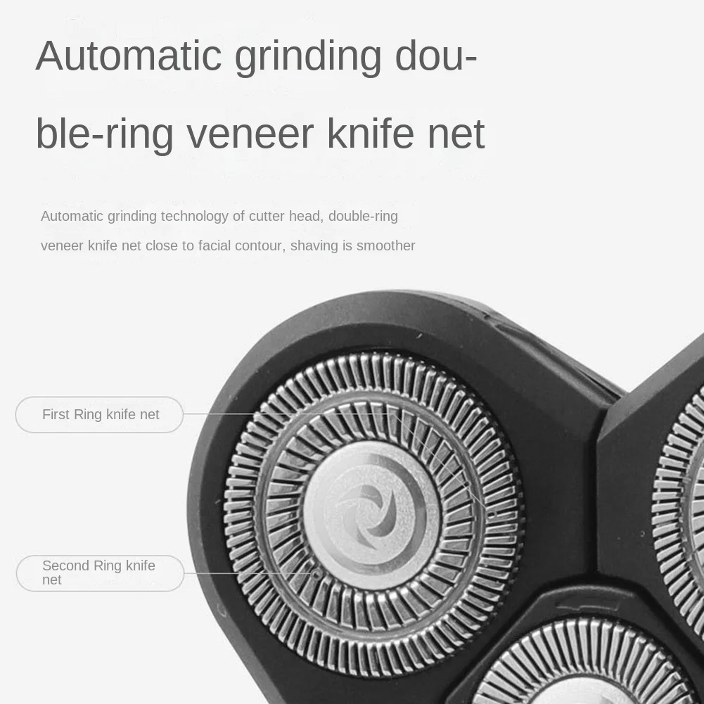 

ABPO Electric Razor for Men Bald Head Shaver LED Display Nose Hair Beard Trimmer Clippers Facial Cleansing Brush 2Pcs