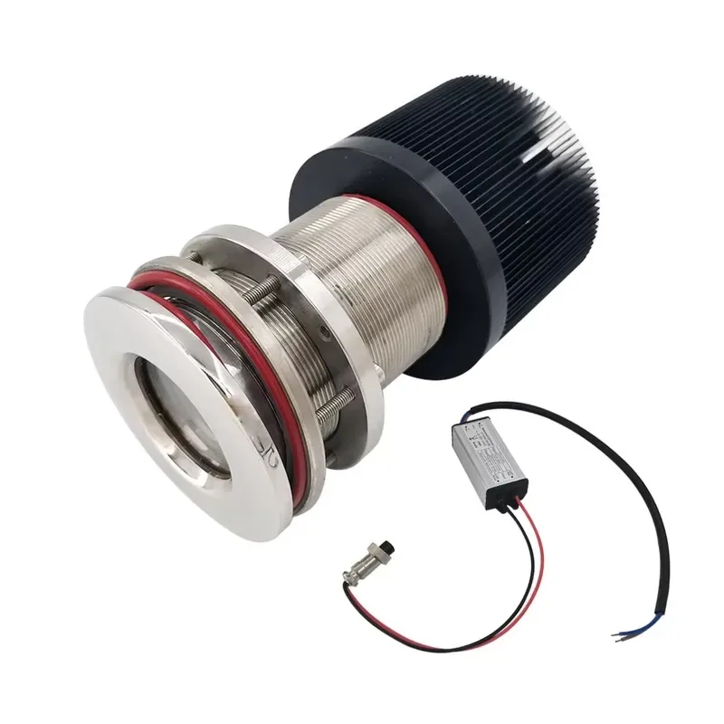 Marine LED Underwater Light Blue Stainless Steel 155*84mm Boat Lamp IP65 10-24V 30W Marine Hardware Boat Accessories