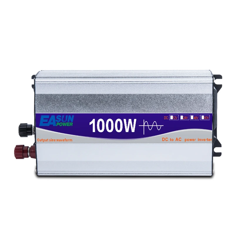 อินเวอร์เตอร์แปลงไฟ12V/ 24V/ 48V เป็น220V 1000W เป็น1KW เครื่องแปลงกระแสไฟรถยนต์