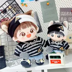 Cute Doll Clothes for Kids, Black White Sweater, Boy Suit, DIY Doll Clothing Accessories for Children, Fans Gifts, 10cm, 20cm