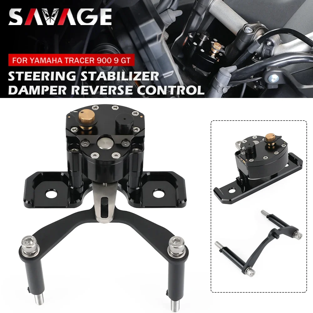 For YAMAHA Tracer 900 9 GT Steering Damper Stabilizer Motorcycle 900GT 9GT 2021-2024 Steering Shock Absorber Kit Reverse Safety