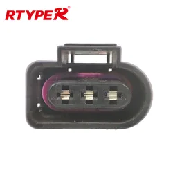 1/5/10 Set 3 Pin 3.5 Series Automotive Sensor Pigtail Plug 1J0973723 1J0 973 723 Connector For Jetta Golf A3 A4 Q5 Q3