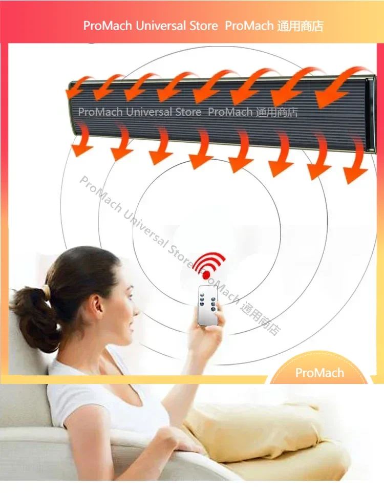 1000W Waterproof Outdoor Heater, Ceiling Mounted Patio Heating Device