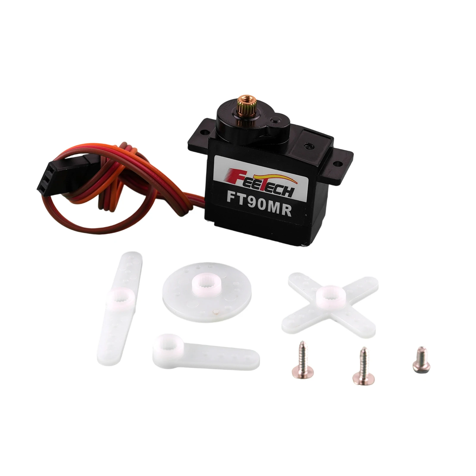 محرك سيرفو صغير 2 كجم FT90MR 9g مع تعليقات موضعية 360 درجة ° أجزاء أجهزة التروس المعدنية ذات الدوران المستمر للطائرات ذات الأجنحة الثابتة #6