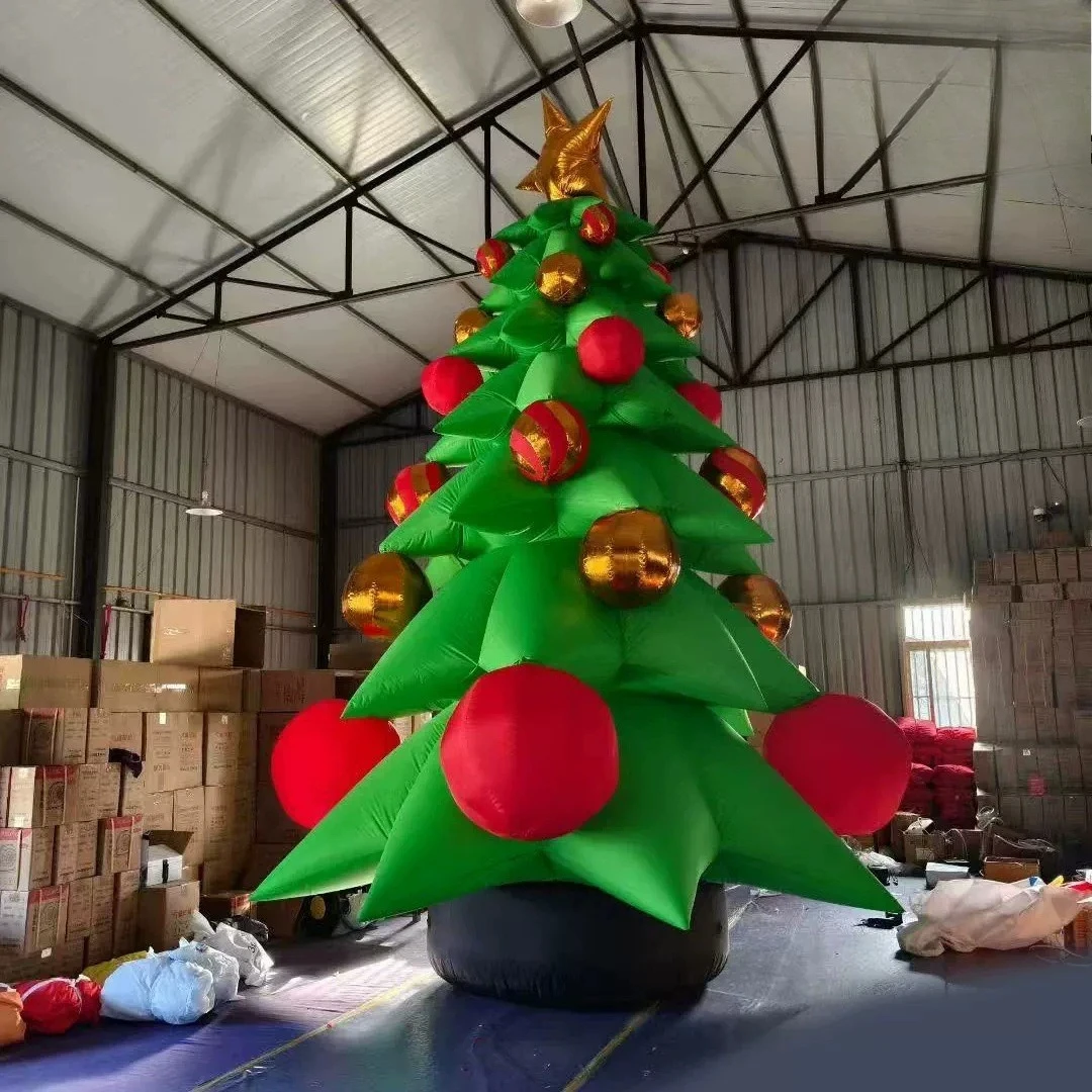 Christmas giant inflatable Christmas tree air mold outdoor decoration atmosphere layout Internet celebrity clock in drainage