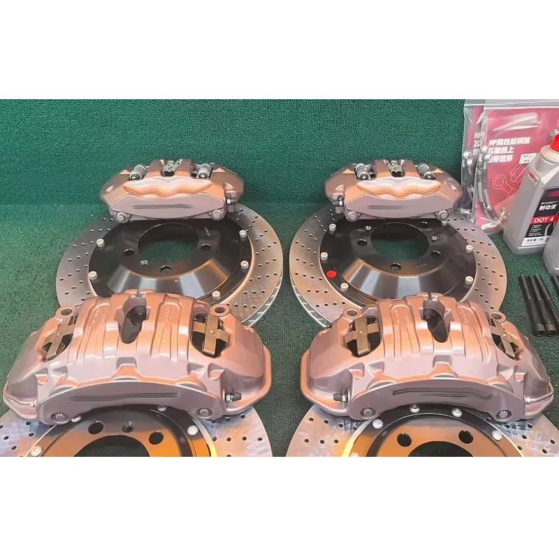 Precision-Made for Brembo 19Z Front 6 Piston & Rear 4 Piston Big Brake Caliper Kit 355x32mm