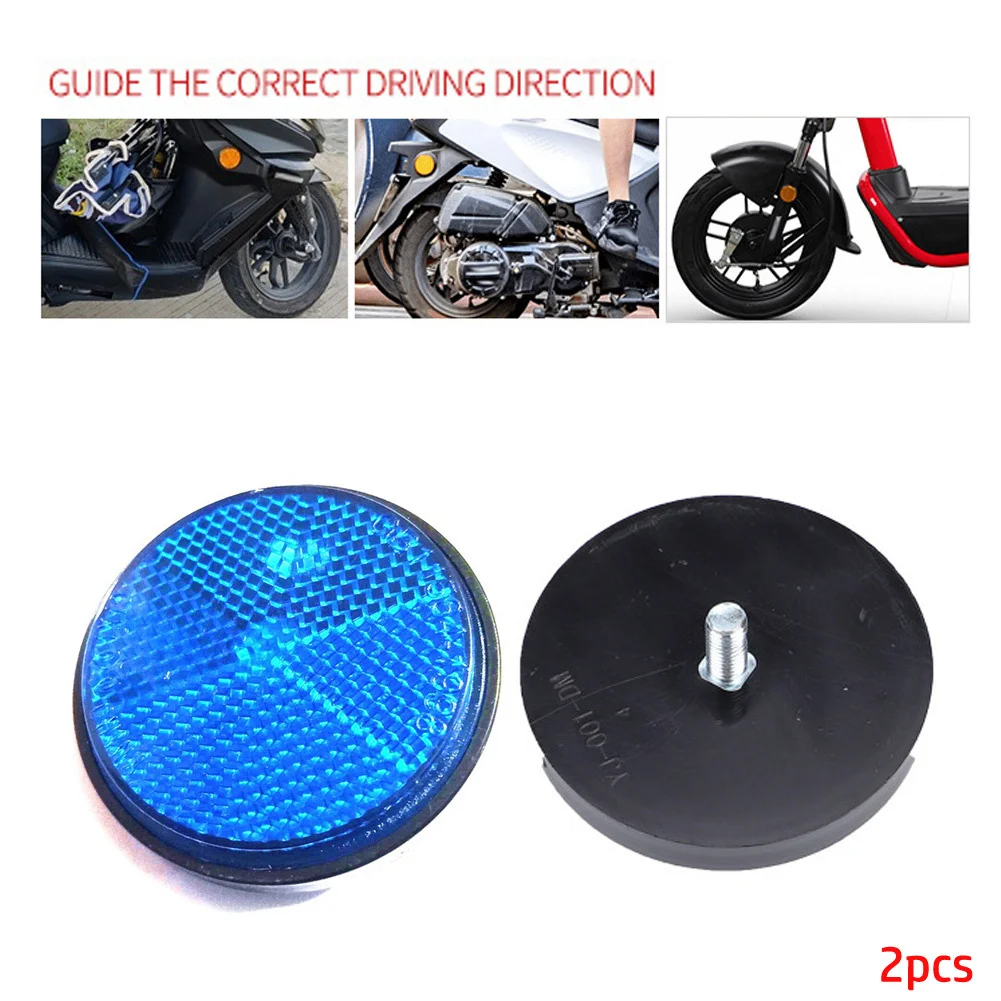 2X Universal Motor ATV Skuter Kotoran Sepeda Sepeda Reflektor Melingkar Keselamatan Aksesori Sepeda Motor