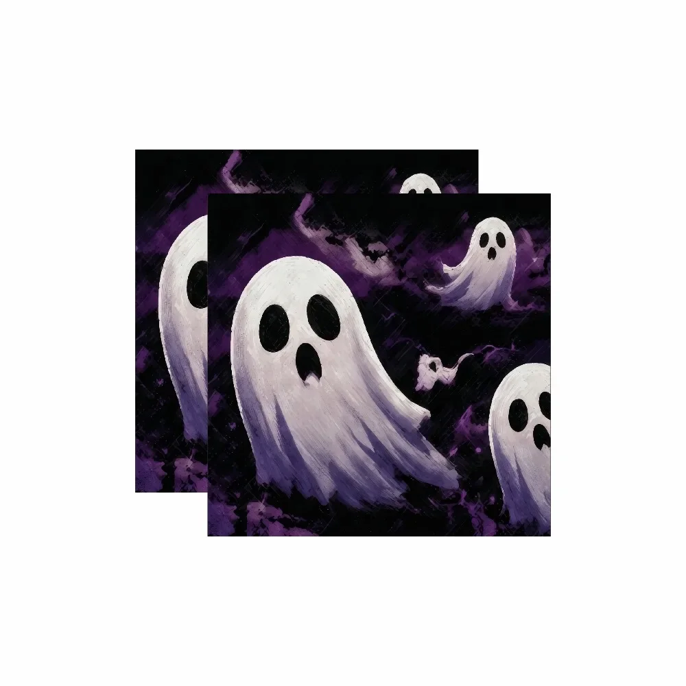 2Pcs 2D Flat Halloween Pumpkin Witch Hat Vinyl Stickers, Waterproof Decal for Motorcycle Bicycle Handlebar Decor, Holiday Gift