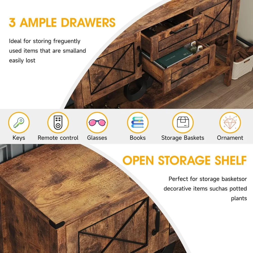 خزانة جانبية للمزرعة الريفية مع أدراج تخزين وخزانة سفلية للمطبخ #6