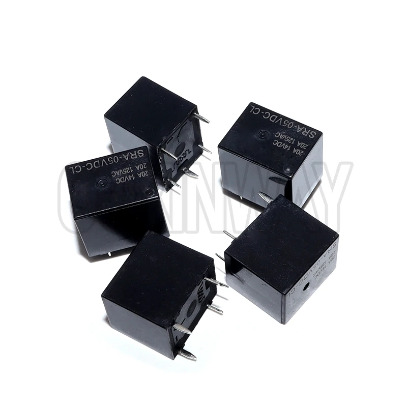 5PCS 전원 릴레이 SRA-05VDC-CL SRA-12VDC-CL SRA-24VDC-CL 5V 12V 24V 20A 5PIN