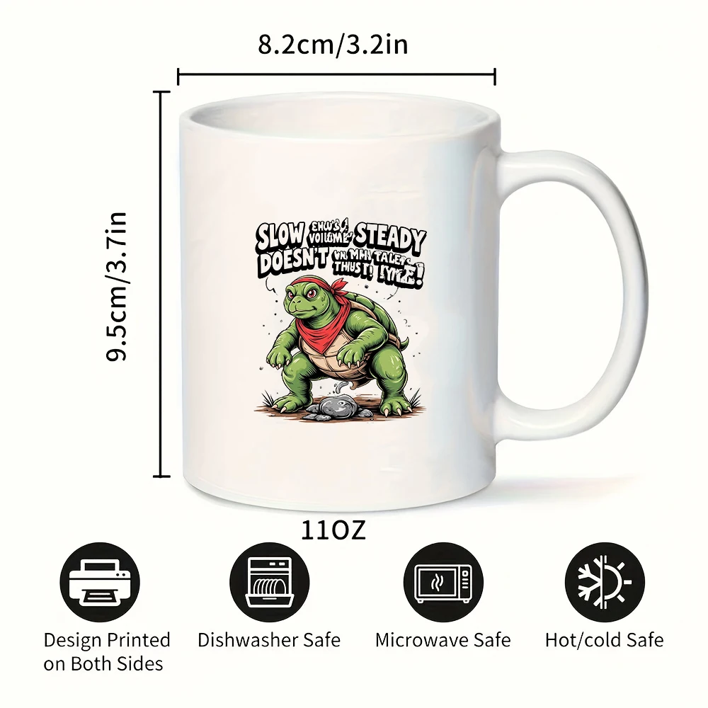 11oz Cartoon-Schildkrötenbecher + kreatives Weihnachtsgeschenk + Familienbürobecher für Kinder