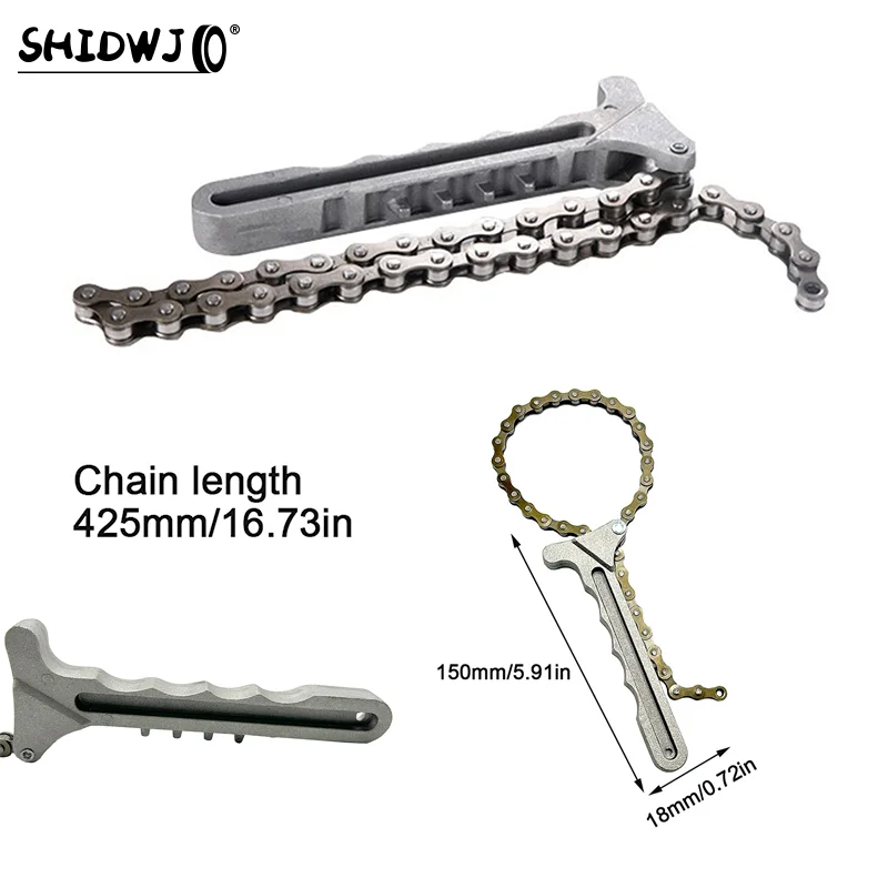 

1pcs Adjustable Car Engine Oil Filter Chain Grip Wrench Spanner Remover Tools Plier Car Repair Tools High Quality