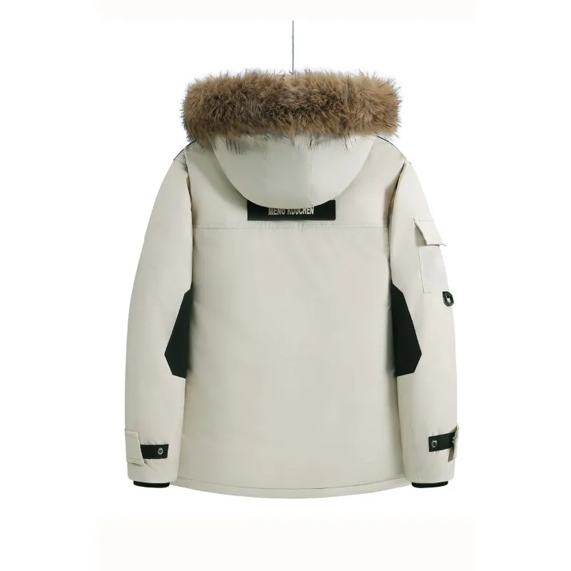 Abrigos gruesos acolchados de algodón para hombre, ropa de trabajo gruesa de longitud media para invierno, chaquetas de plumón para parejas informales y a la moda para exteriores