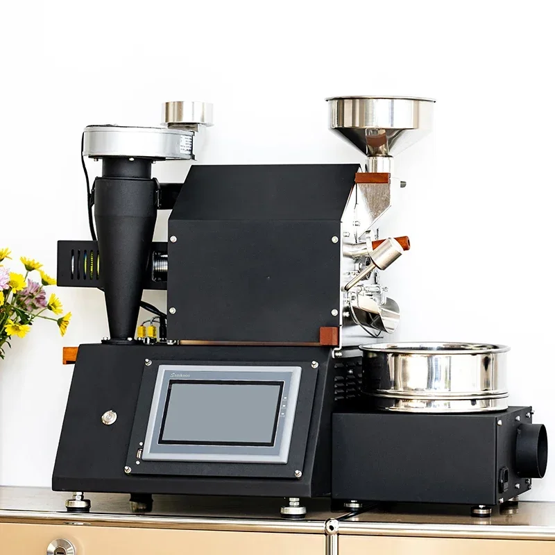 220V電気式新型コーヒーロースター 小型コーヒーショップ用 半熱風式 600g コーヒー生豆焙煎機