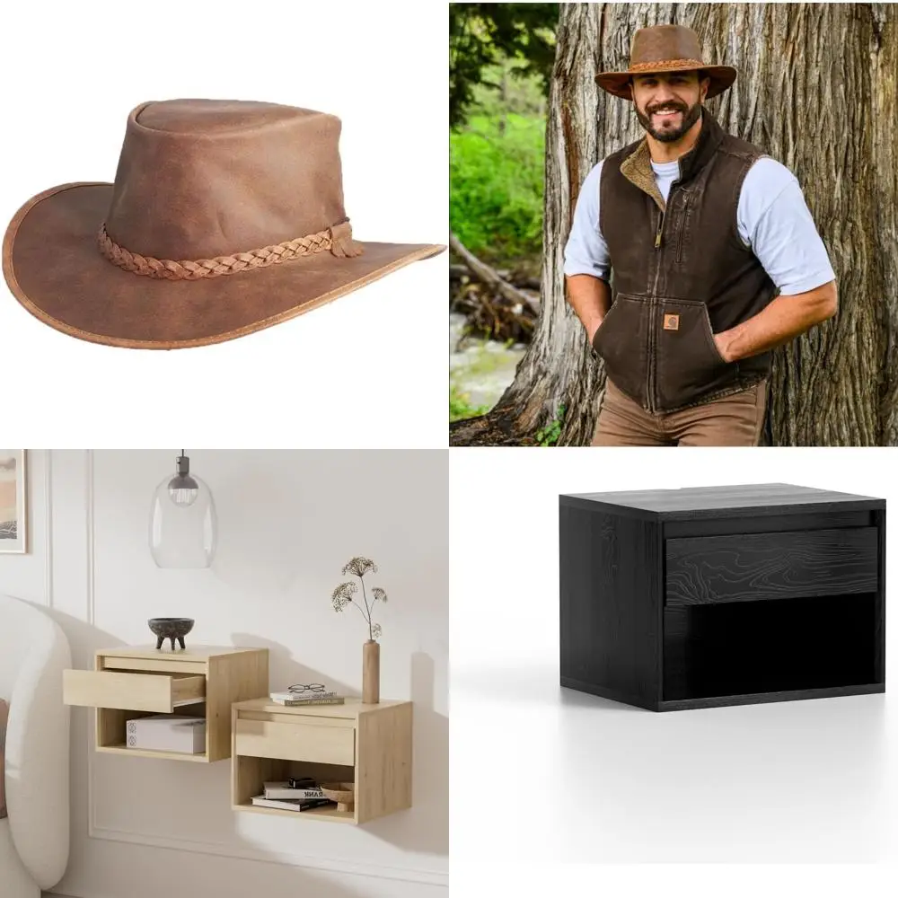 

Cowboy Hats - Premium Leather Outback Style | Crushable for Travel | Handcrafted Durable Hat