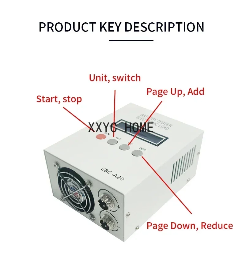 

Tester Display 5A Recharge 20A Discharge Lithium Leadacid Battery Capacity Detector